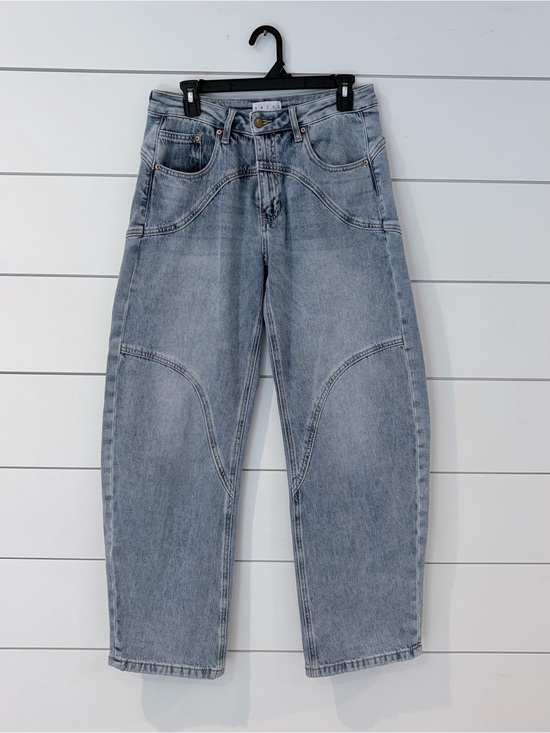 SAIGE Denim - SAIGE Barrel Jeans 28 Light Wash Curvy Y2K Balloon Indie Sleaze Core Anthro
